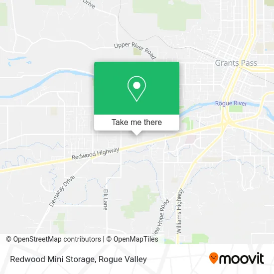 Redwood Mini Storage map