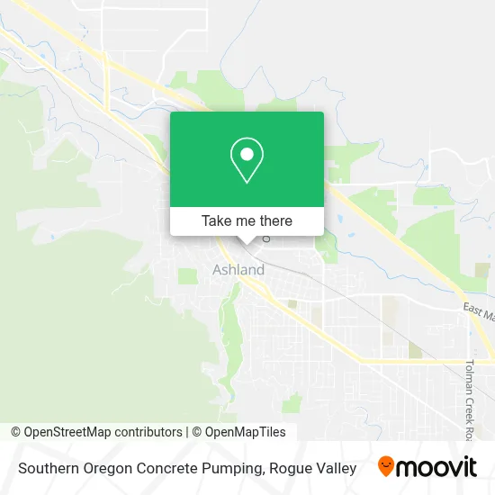 Southern Oregon Concrete Pumping map
