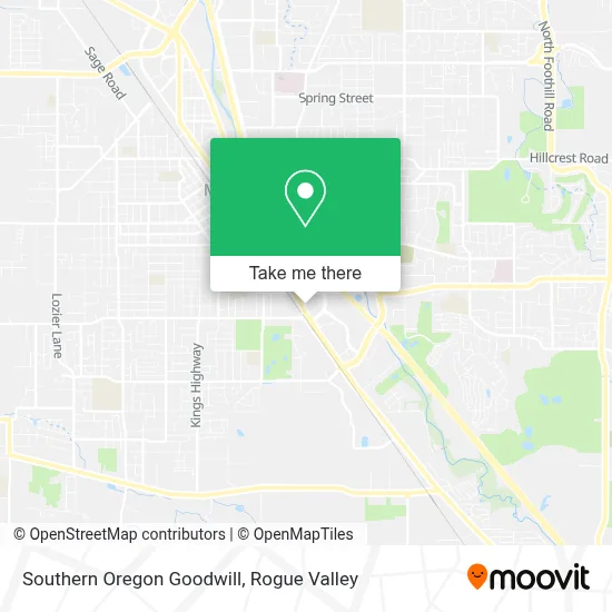 Southern Oregon Goodwill map