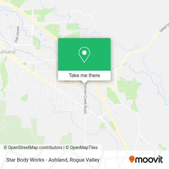 Star Body Works - Ashland map