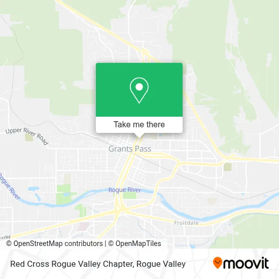 Red Cross Rogue Valley Chapter map