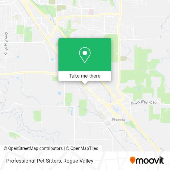 Professional Pet Sitters map