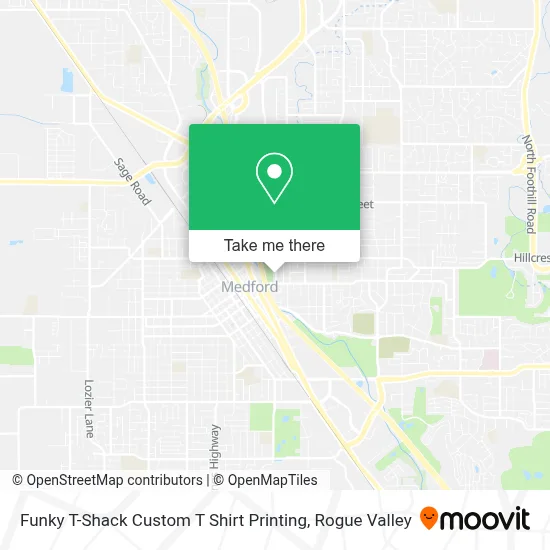 Funky T-Shack Custom T Shirt Printing map