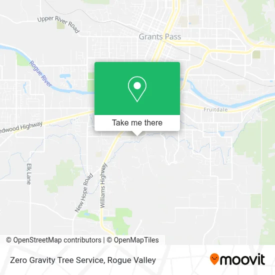 Zero Gravity Tree Service map
