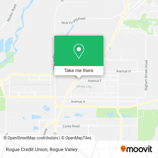 Rogue Credit Union map