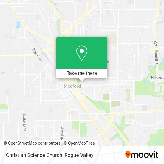 Christian Science Church map