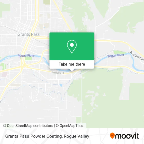 Grants Pass Powder Coating map