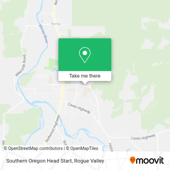 Southern Oregon Head Start map