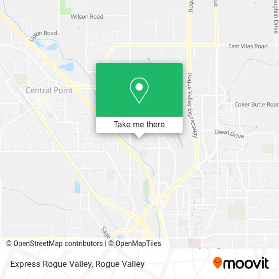 Express Rogue Valley map