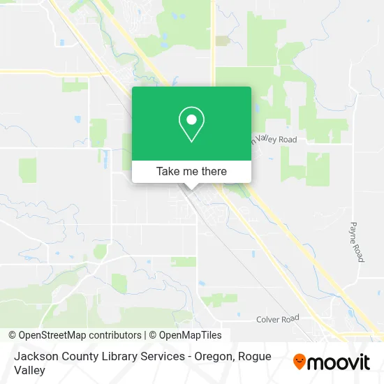 Jackson County Library Services - Oregon map