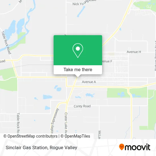 Sinclair Gas Station map
