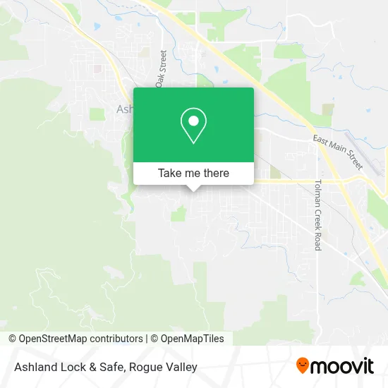 Ashland Lock & Safe map