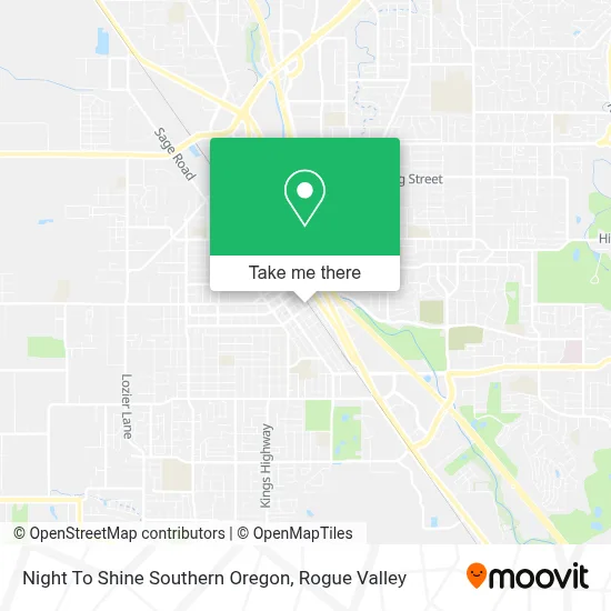 Night To Shine Southern Oregon map