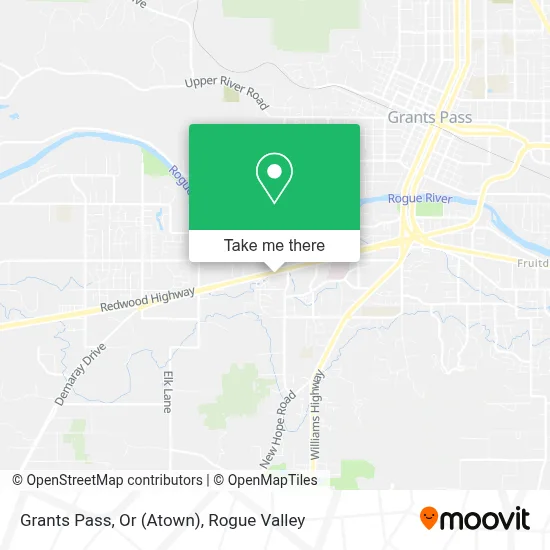 Grants Pass, Or (Atown) map