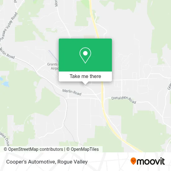 Cooper's Automotive map