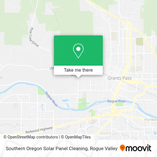 Southern Oregon Solar Panel Cleaning map