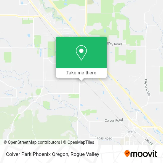 Colver Park Phoenix Oregon map