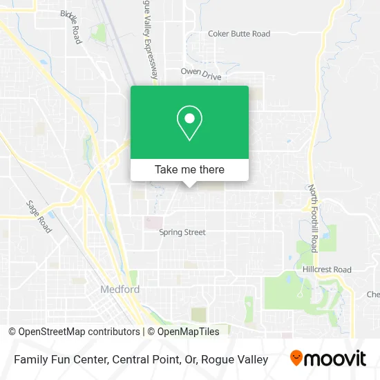 Family Fun Center, Central Point, Or map