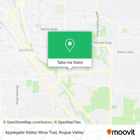 Applegate Valley Wine Trail map