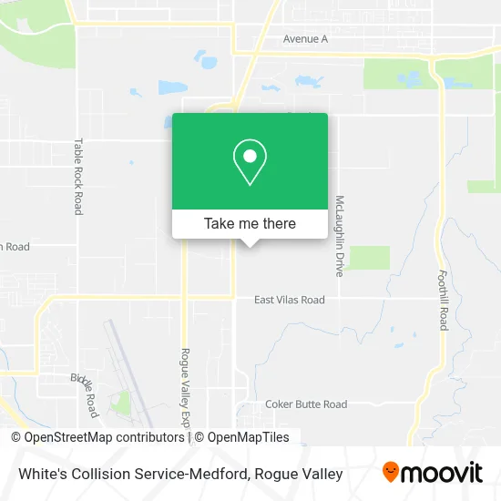 White's Collision Service-Medford map