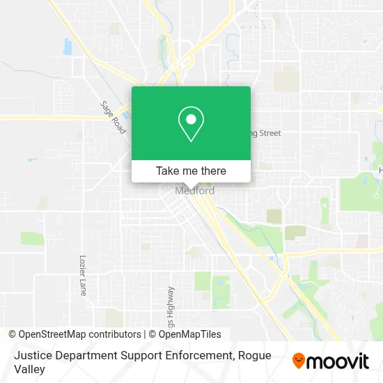 Justice Department Support Enforcement map