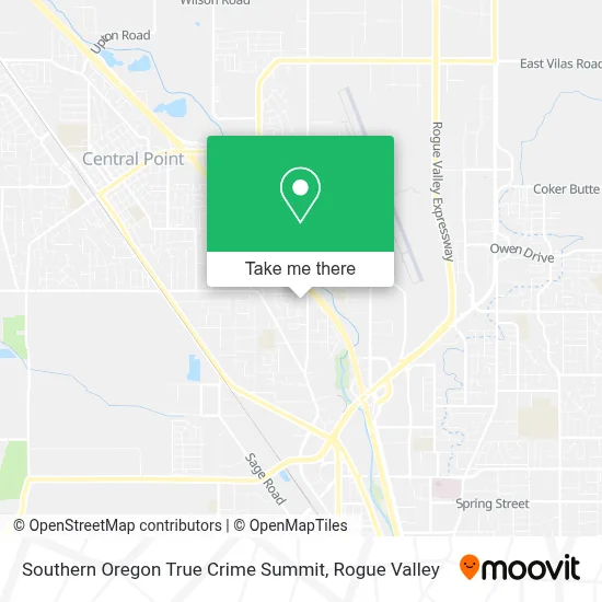 Southern Oregon True Crime Summit map