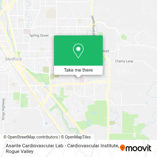 Asante Cardiovascular Lab - Cardiovascular Institute map