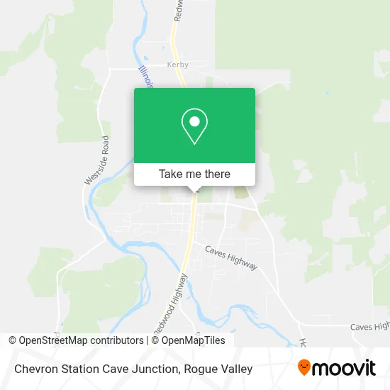 Chevron Station Cave Junction map