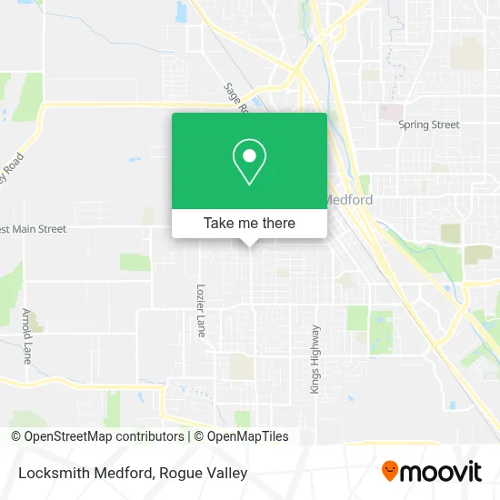 Locksmith Medford map