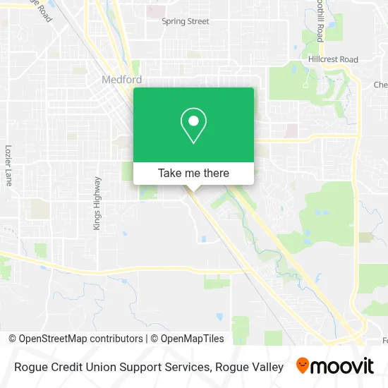 Rogue Credit Union Support Services map