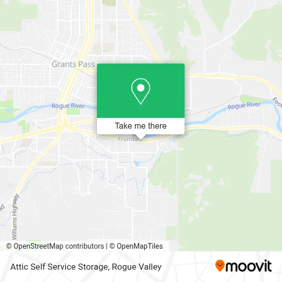 Attic Self Service Storage map