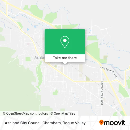 Ashland City Council Chambers map