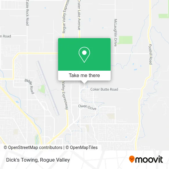 Dick's Towing map