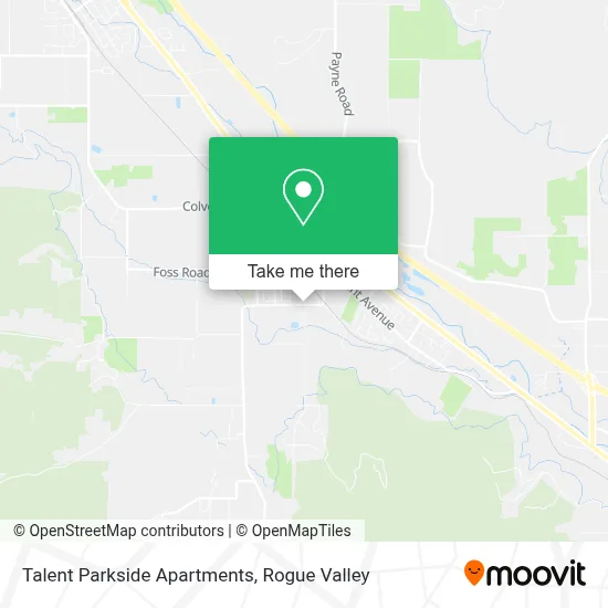 Talent Parkside Apartments map