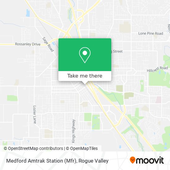 Mapa de Medford Amtrak Station (Mfr)