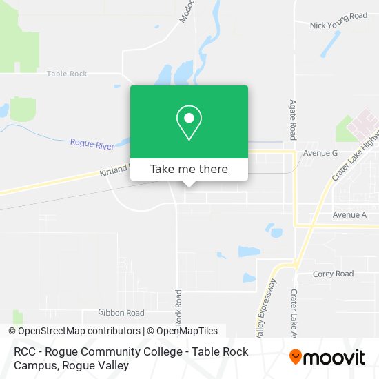 RCC - Rogue Community College - Table Rock Campus map