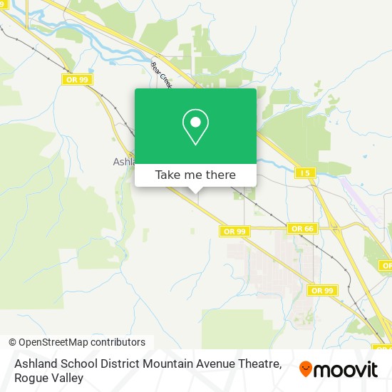 Ashland School District Mountain Avenue Theatre map