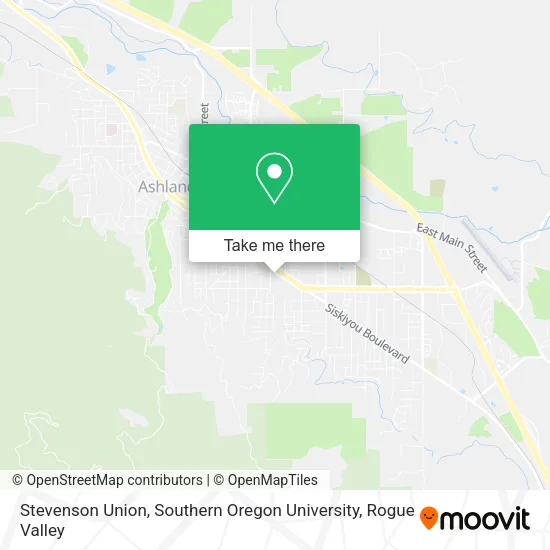 Southern Oregon University Map How To Get To Stevenson Union, Southern Oregon University In Ashland By Bus?
