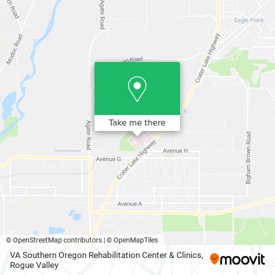 VA Southern Oregon Rehabilitation Center & Clinics map