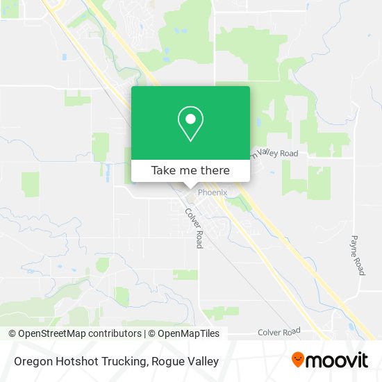 Mapa de Oregon Hotshot Trucking