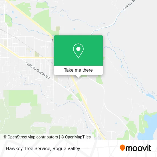 Hawkey Tree Service map
