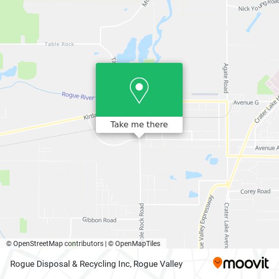 Mapa de Rogue Disposal & Recycling Inc