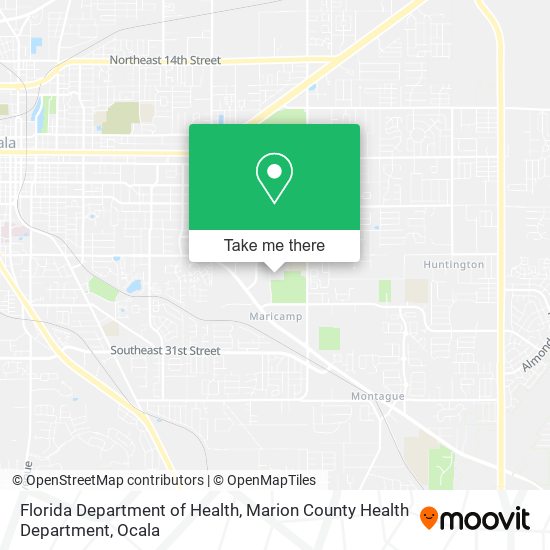 Florida Department of Health, Marion County Health Department map