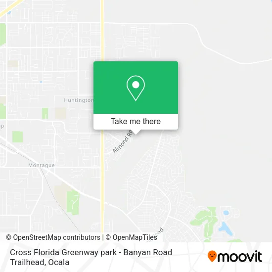 Cross Florida Greenway park - Banyan Road Trailhead map
