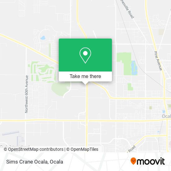 Sims Crane Ocala map