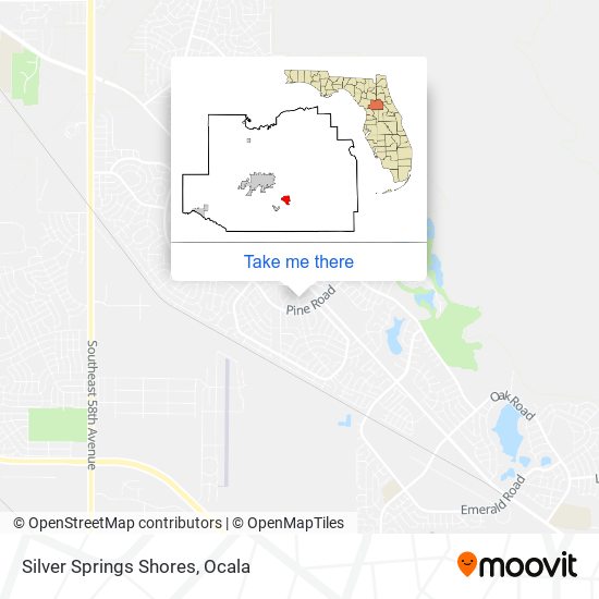 Mapa de Silver Springs Shores