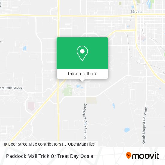 Paddock Mall Trick Or Treat Day map