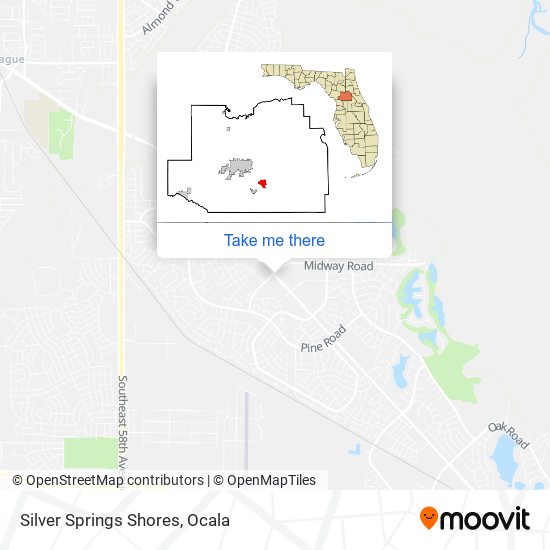 Silver Springs Shores map