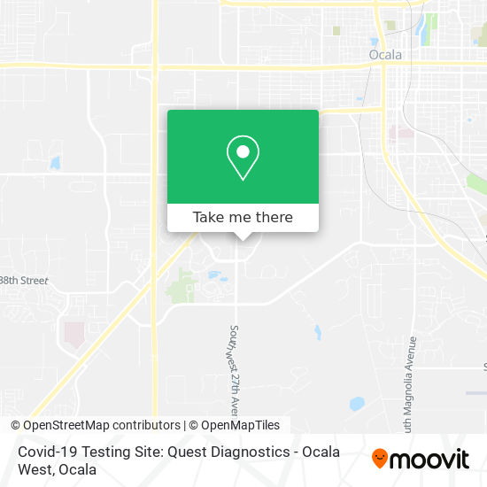 Mapa de Covid-19 Testing Site: Quest Diagnostics - Ocala West