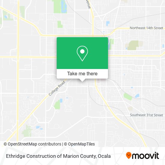 Mapa de Ethridge Construction of Marion County